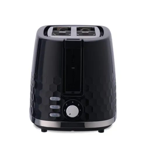 Morphy Richards Hive Series 2 Slice Pop Up Toaster with 850 Watts, glossy black finish, Wide bread slots, Defrost Mode (Glossy Black)