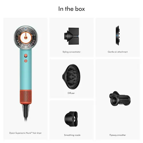 Dyson Supersonic Nural 1600 W Hair Dryer with 4 Precise Heat Setting, Cold Blast, Hyperdymium motor, (515217-01) 4 Dyson Supersonic Nural 1600 W Hair Dryer with 4 Precise Heat Setting, Cold Blast, Hyperdymium motor, (515217-01)