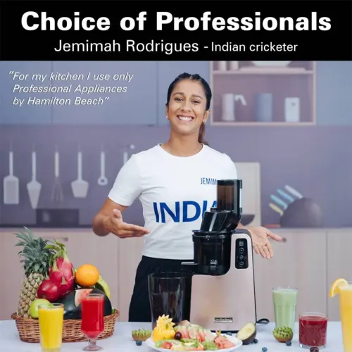 Hamilton Beach 200 W Cold Press Slow Juicer with 2 Jars (Champagne Gold) 2 Hamilton Beach 200 W Cold Press Slow Juicer with 2 Jars (Champagne Gold)