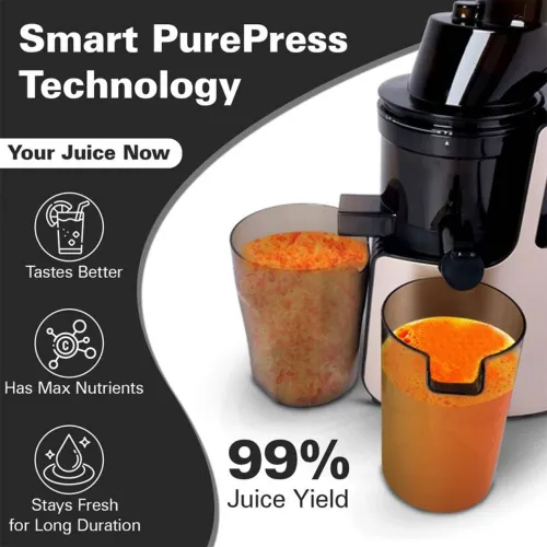 Hamilton Beach 200 W Cold Press Slow Juicer with 2 Jars (Champagne Gold) 5 Hamilton Beach 200 W Cold Press Slow Juicer with 2 Jars (Champagne Gold)