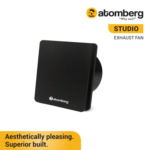Atomberg Studio 150mm BLDC motor Energy Saving Exhaust Fan | Black 2 Atomberg Studio 150mm BLDC motor Energy Saving Exhaust Fan | Black