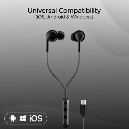 boAt Earphone Bassheads 100 C (Black)