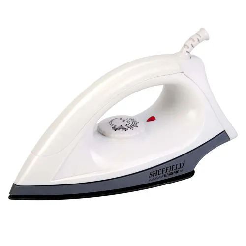 Sheffield Dry Iron, 1000 Watts, Auto Off Pilot Indicator Light, Safety Thermal Fuse, Non Stick Sole Plate (SH9015)