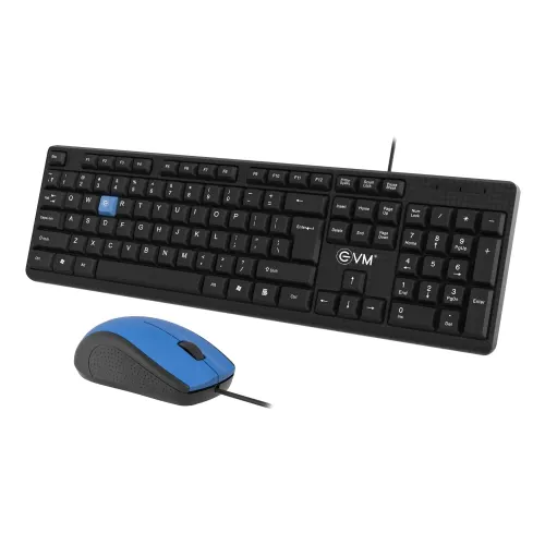 EVM WDKM-513 Wired Keyboard and Mouse Combo (Black)