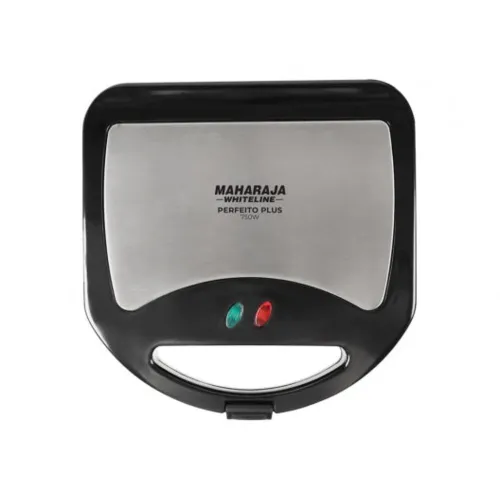 Maharaj Perfeito Plus Sandwich Maker with 750 Watts | Elegant Steel-Top Finish | XL Toast Plates (Black & Grey)