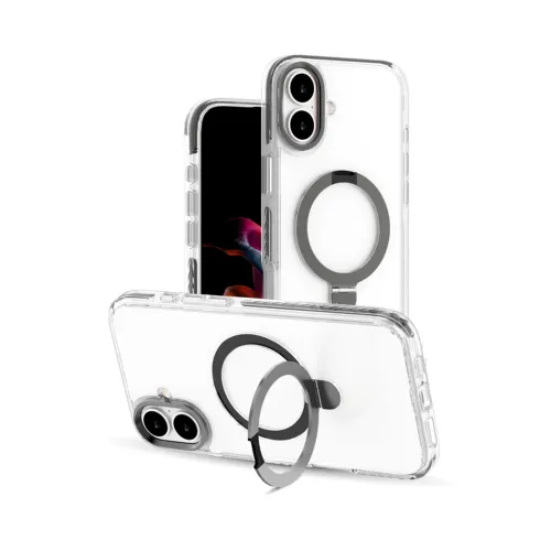 MUVTECH EVO SNAP Kickstand Mag-Safe Compatible Case for iPhone 16, Titanium
