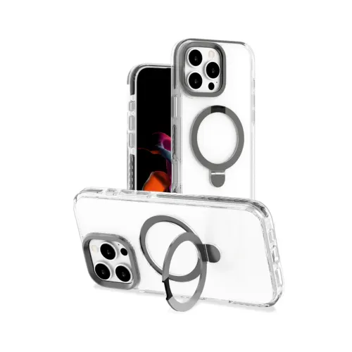 MUVTECH EVO SNAP Kickstand Mag-Safe Compatible Case for iPhone 16 Pro Max, Titanium