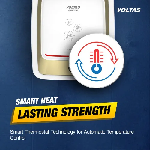 VOLTAS Crysta 25 Litre Vertical Storage Water Geyser with 8 Bar Pressure | Overheat Protection (White) 4 VOLTAS Crysta 25 Litre Vertical Storage Water Geyser with 8 Bar Pressure | Overheat Protection (White)