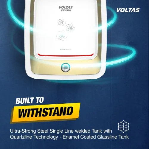 VOLTAS Crysta 25 Litre Vertical Storage Water Geyser with 8 Bar Pressure | Overheat Protection (White) 6 VOLTAS Crysta 25 Litre Vertical Storage Water Geyser with 8 Bar Pressure | Overheat Protection (White)