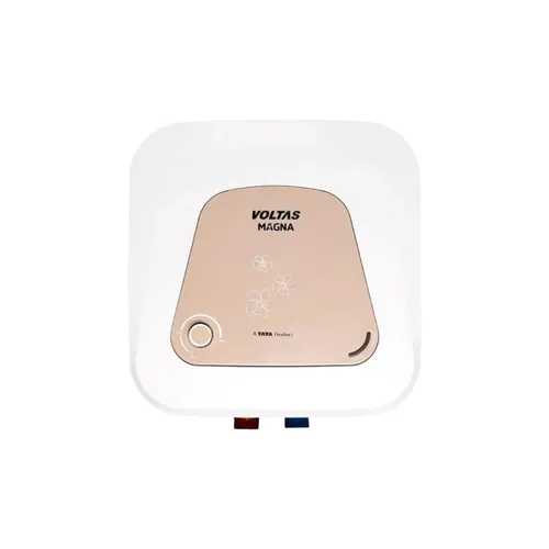 VOLTAS Magna 15 Litres Storage Water Geyser with 8 Bar Pressure | 6 Level Safety | Adjustable Knob to set temperature (White)
