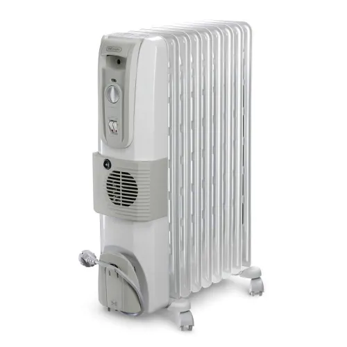 DeLonghi Oil Filled Radiator Room Heater 12 Fin with Fan | 3000 W (White)