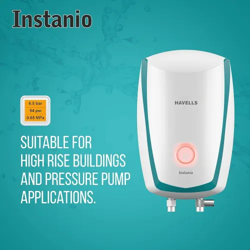 Havells Instanio 3L Instant Water Heater with LED Indicator, Rust and shock proof outer body 3000 W (White Blue) 7 Havells Instanio 3L Instant Water Heater with LED Indicator, Rust and shock proof outer body 3000 W (White Blue)