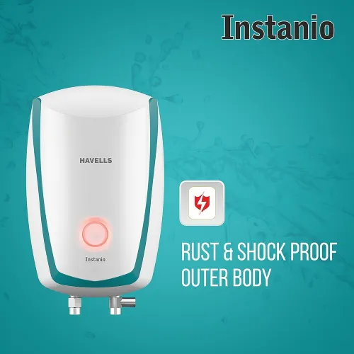 Havells Instanio 3L Instant Water Heater with LED Indicator, Rust and shock proof outer body 3000 W (White Blue) 8 Havells Instanio 3L Instant Water Heater with LED Indicator, Rust and shock proof outer body 3000 W (White Blue)