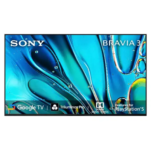 Sony BRAVIA 3 189 cm (85 Inch)) 4K Ultra HD LED Google TV - HDR10/HLG, Dolby Vision, Dolby Atmos, 4K HDR Processor X1, K-85S30