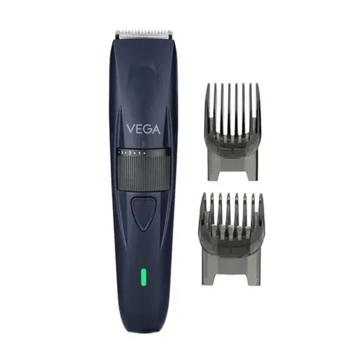 Vega TurboOne Beard Trimmer with Precision Stainless Steel Blades | Easy-to-Clean Design (Blue)