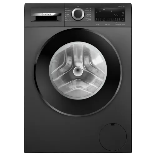 Bosch 9 Kg Fully Automatic Front Load Washing Machine with Steam Care | 1400 RPM Spin Speed | AntiWrinkle | LED Display (WGA244ZTIN, Black Grey)