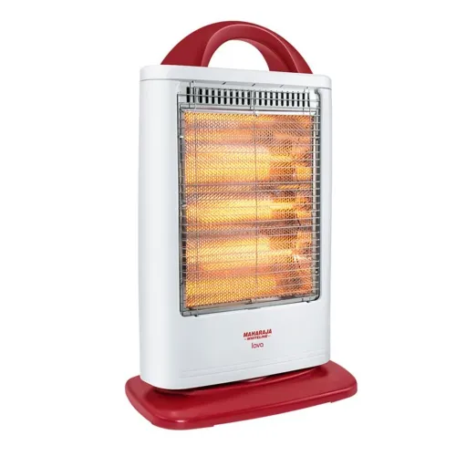 Maharaja Whiteline Lava Happiness Room Heater with 3 Heat Settings | ISI Certified | 180-Degree Rotation (White)
