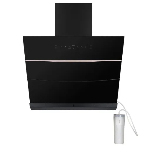 Faber HOOD BOLT FL SW SC BK 60 N Chimney with 60cm 1500m3/hr Ductless Auto Clean Wall Mounted | Gesture and Remote Control (Black)