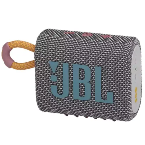 JBL Go 3 Wireless Ultra Portable Bluetooth Speaker with JBL Pro Sound, IP67 waterproof and dustproof (Grey)