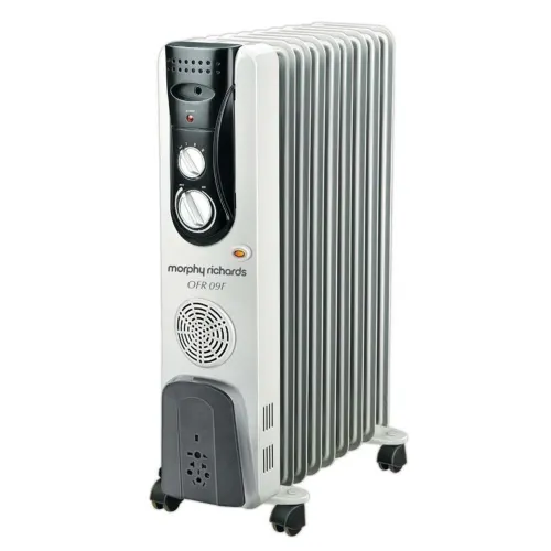 Morphy Richards OFR 9F Room Heater with 2 Heat Settings | Adjustable Thermostat | 2400 Watts Power (White)