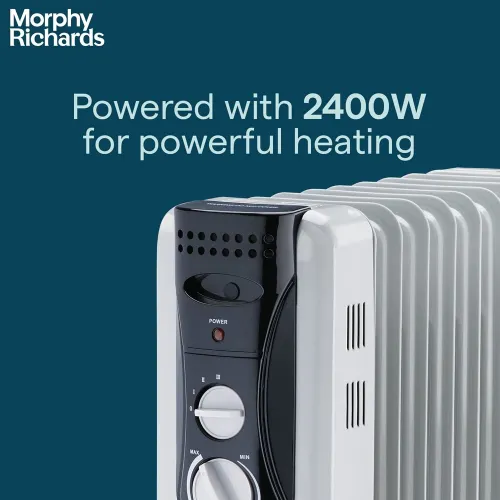 Morphy Richards OFR 9F Room Heater with 2 Heat Settings | Adjustable Thermostat | 2400 Watts Power (White) 4 Morphy Richards OFR 9F Room Heater with 2 Heat Settings | Adjustable Thermostat | 2400 Watts Power (White)