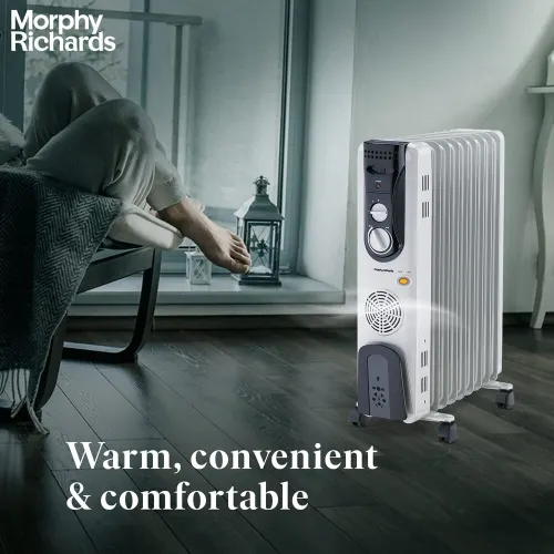 Morphy Richards OFR 9F Room Heater with 2 Heat Settings | Adjustable Thermostat | 2400 Watts Power (White) 7 Morphy Richards OFR 9F Room Heater with 2 Heat Settings | Adjustable Thermostat | 2400 Watts Power (White)