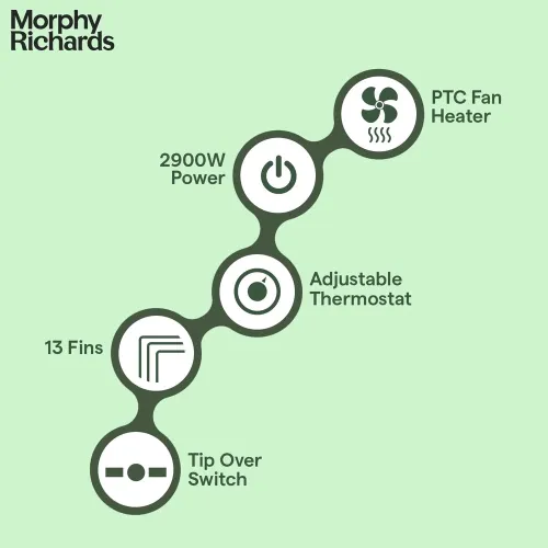 Morphy Richards OFR 13F Room Heater with 2900W Power | 13 Fins | Adjustable Thermostat | Tip Over Switch (White) 4 Morphy Richards OFR 13F Room Heater with 2900W Power | 13 Fins | Adjustable Thermostat | Tip Over Switch (White)