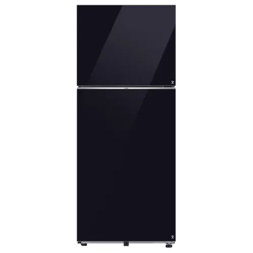 Samsung 396 Litres 2 Star BESPOKE AI Double Door Refrigerator with Convertible 5-in-1 | SmartThings AI Energy Mode (RT41DB6A4B22, Black Glass)