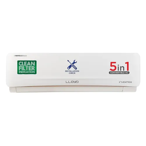 Lloyd 2 Ton (5 Star Inverter) Split AC with Anti-Viral + PM 2.5 Filter | 5 in 1 Convertible | Long Air Throw | Turbo Cool (GLS24I5FWGEV)