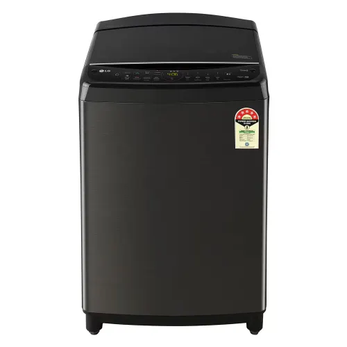 LG 13 Kg Fully Automatic Top Load Washing Machine with Turbo Drum | LG ThinQ with Wi-Fi | In-built Water Heater | Jet Spray (THD13SWP, Platinum Black)