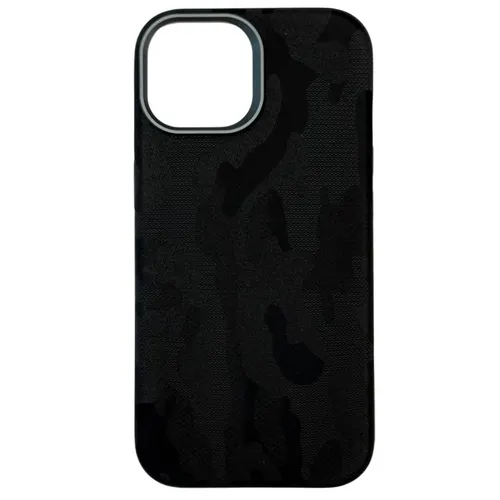 Alfred Victor Fabric Case For iPhone 15 (Camo Black)