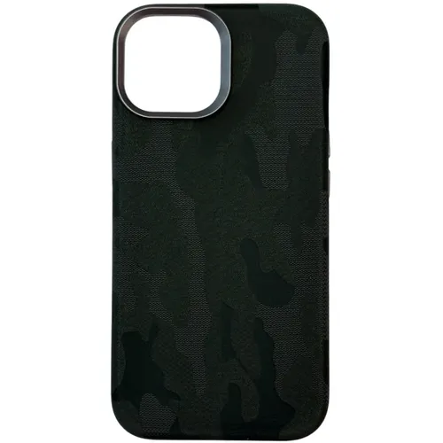 Alfred Victor Fabric Case For iPhone 15 (Camo Green)