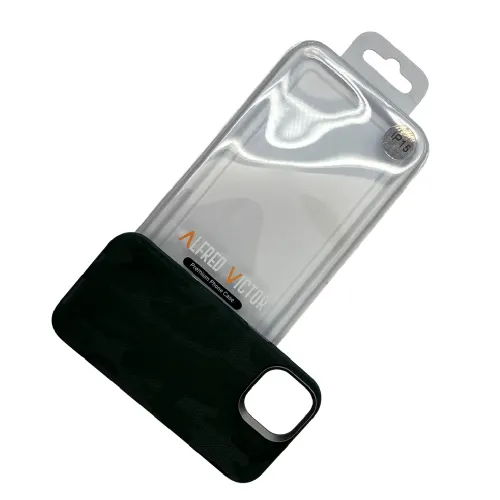 Alfred Victor Fabric Case For iPhone 15 (Camo Green)