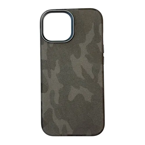 Alfred Victor Fabric Case For iPhone 15 (Camo Grey)