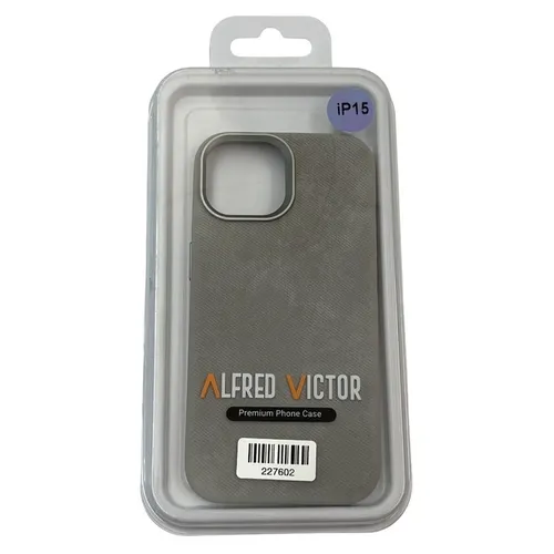 Alfred Victor Fabric Case For iPhone 15 (White)