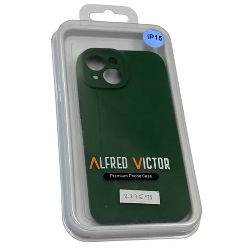 Alfred Victor Silicon Case For iPhone 15 (Green)