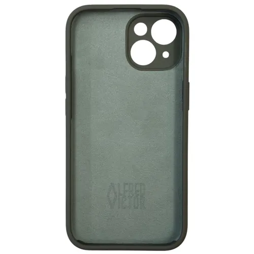 Alfred Victor Silicon Case For iPhone 15 (Light Green)