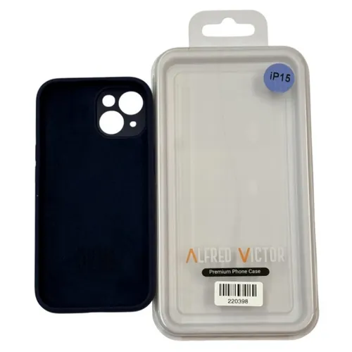 Alfred Victor Silicon Case For iPhone 15 (Blue)