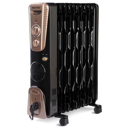 Kenstar FERNO 11 Radiator With PTC Fan Heater 2900 Watts | 11 Fins Oil Filled Room Heater | Overheat Protection | Castor Wheels | Auto-revolving Heater