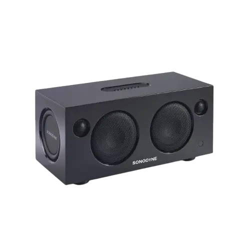 Sonodyne Malhar 180W Wireless Bluetooth Speaker with Wide stereo sound-stage, Highly rigid wooden cabinet, Class D Amplifiers (Black)