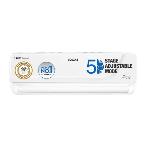 Voltas 1.5 Ton 3 Star Inverter Split AC | 100% Copper | 5 in 1 Maha Adjustable Cooling | Anti Dust Filter |4 Way Swing | Ice Wash Technology (183V Vertis Platina-1, White) 2024 Model