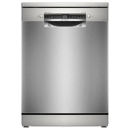 Bosch Series 6 | 15 Place Settings Free-Standing Dishwasher with Google / Alexa Voice Assistance | Half Load Wash | Extra Dry (SMS6HMI00I, Silver Inox)