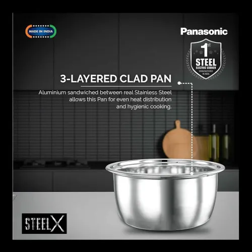 Panasonic Stainless Steel Automatic Electric Rice Cooker with 1.8 Liter | â?00 Watts (Silver) 6 Panasonic Stainless Steel Automatic Electric Rice Cooker with 1.8 Liter | â?00 Watts (Silver)