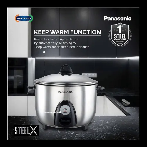 Panasonic Stainless Steel Automatic Electric Rice Cooker with 1.8 Liter | â?00 Watts (Silver) 7 Panasonic Stainless Steel Automatic Electric Rice Cooker with 1.8 Liter | â?00 Watts (Silver)