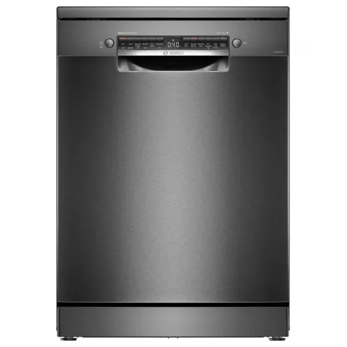 Bosch Series 6 | 15 Place Settings Free-Standing Dishwasher with Google / Alexa Voice Assistance| Half Load Wash| Remote Start (SMS6HMC00I, Black Inox)