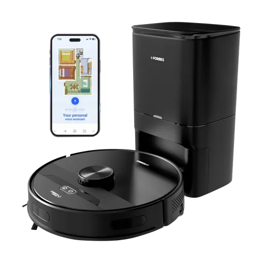 Eureka Forbes Smartclean Auto Bin Vacuum Cleaner with 5000 Pa HyperSuction | Smart Voice Control | Up to 5 Hours Run Time | Covers 3000+ Sq.Ft (Black)