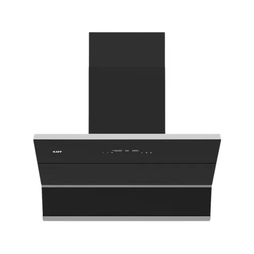 KAFF FALCON DX 90 Chimney with 1280 m3/h Suction Capacity | BLDC Motor | Energy Saving Frosted LED | Filter Less (Black)