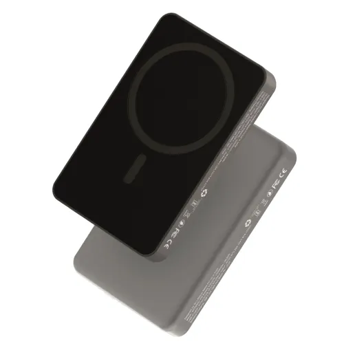 Muvtech Slim 15W Magnetic Wireless Magsafe  10000 mAh Power Bank, Natural Titanium
