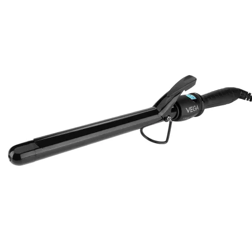 Vega Long Hair Curl with Comfortable Grip with Rubber Handle | Adjustable Temperature Setting | Ceramic Coated Plates | LCD Temperature Display (VHCH04)