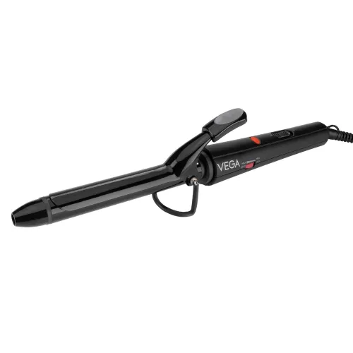 Vega Smooth Curl Hair Curler with Chrome Plates Ceramic Coating | Adjustable Temperature Setting | 360Â° swivel cord | On/Off Indicator Light (VHCH03)